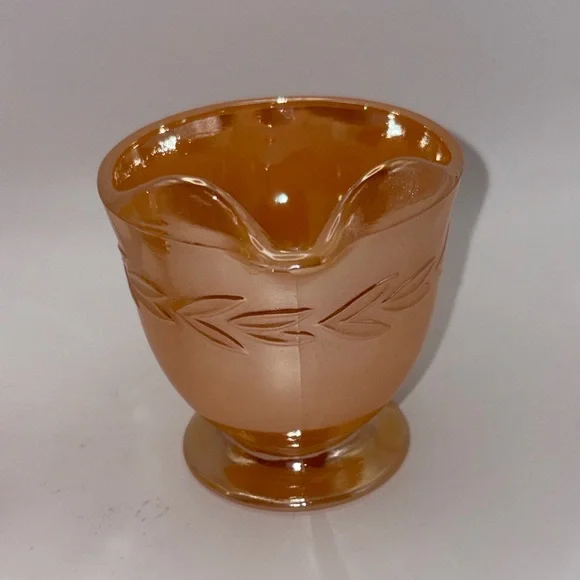 🍑 Vintage Fire King Peach Luster Cream & Sugar Set 🍑 - Picture 10 of 12